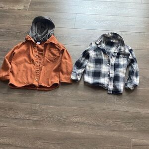 Old Navy Kids Jackets - Rust and Plaid